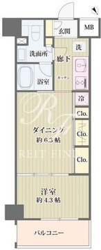 ＩＢＩＳ市ヶ谷 403 間取り図