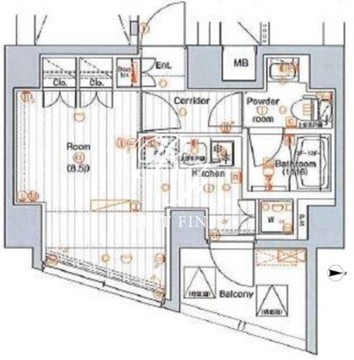 プレミアムキューブG四谷左門町 501 間取り図