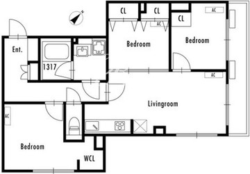 グランパセオ市谷仲之町 401 間取り図
