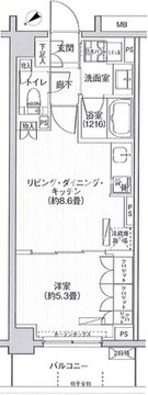 メゾンカルム市谷仲之町 312 間取り図