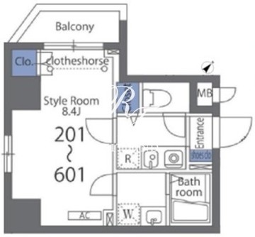 ミレドゥーエ両国 601 間取り図