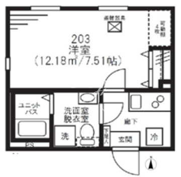湯島レジデンス 203 間取り図