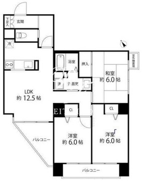 ティーズガーデン東陽町 603 間取り図