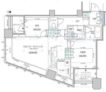 パークタワー勝どき S-503 間取り図