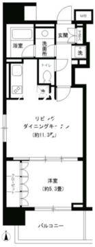 KDXレジデンス芝公園 801 間取り図