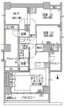 東雲キャナルコートCODAN 19-313 間取り図