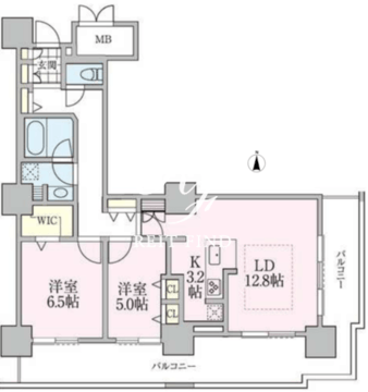 ロイヤルパークスタワー南千住 712 間取り図