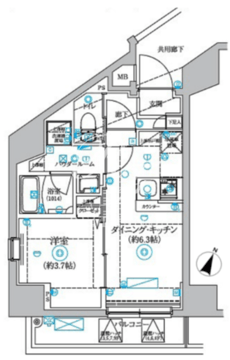 シオン三軒茶屋 203 間取り図
