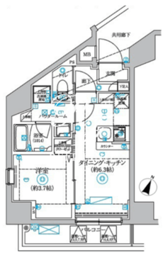 シオン三軒茶屋 603 間取り図