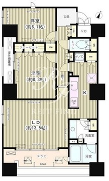 エンブレムコート明石町 1705 間取り図