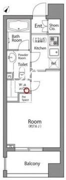 レジディア池袋ウエスト 702 間取り図