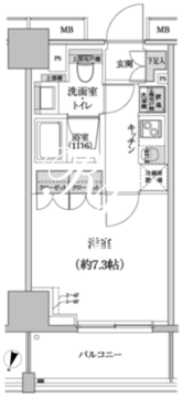 パークハビオ渋谷本町レジデンス 806 間取り図