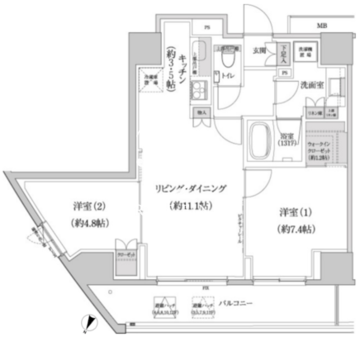 パークハビオ渋谷本町レジデンス 1113 間取り図