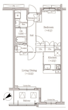 ヒューリックコート元代々木 329 間取り図