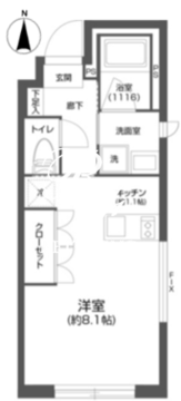 プラティーク森下 402 間取り図