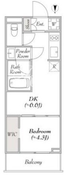 ルミーク本町イースト 206 間取り図