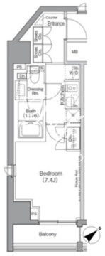 ミレーネ品川荏原 1004 間取り図