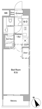 BPRレジデンス代々木初台 205 間取り図