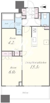 パークタワー勝どき S-4910 間取り図