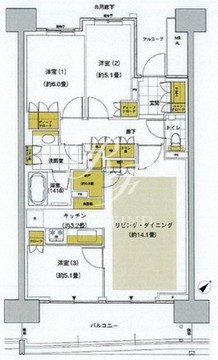 晴海フラッグ SUN-C-705 間取り図