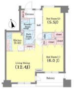 カスタリア荒川 303 間取り図