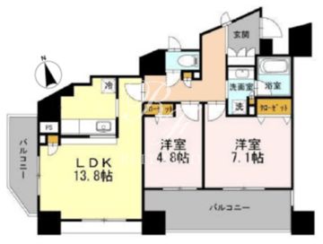 カスタリア荒川 201 間取り図