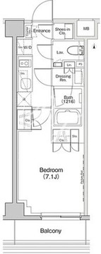 ザ・パークハビオ下北沢 502 間取り図