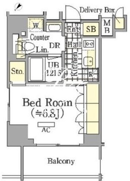 ザ・パークワンズ三軒茶屋 416 間取り図
