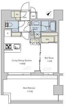 ブリリアイスト大井町 1403 間取り図