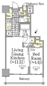 ザ・パークワンズ三軒茶屋 308 間取り図