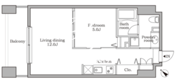 レジディア芝大門2 602 間取り図
