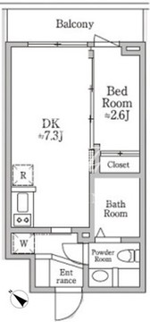 レジディア三宿 204 間取り図