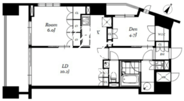 チェスターコート御茶ノ水 701 間取り図
