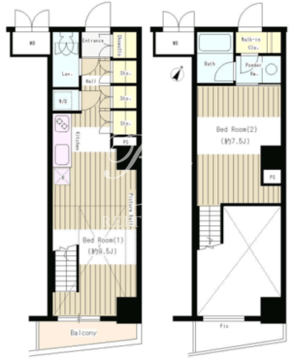 Ｎ３５　ＥＡＳＴ 1201 間取り図