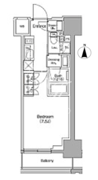 ザ・パークハビオ新御徒町 205 間取り図