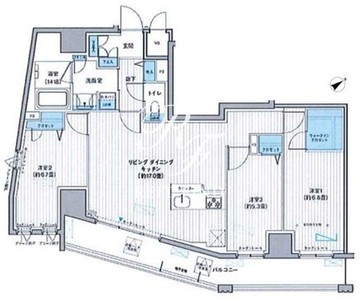 栖－すみか－浅草蔵前 1301 間取り図