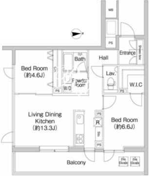 プライムアーバン市谷仲之町 408 間取り図