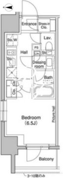 ブリリアンクラス高円寺 1107 間取り図