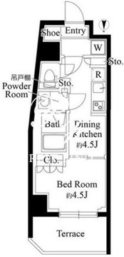グランパセオ清澄白河2 308 間取り図