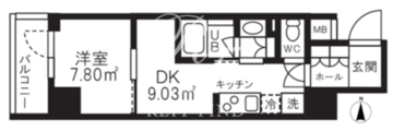 グランパセオ清澄白河2 801 間取り図