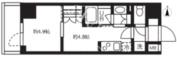 グランパセオ清澄白河2 1005 間取り図