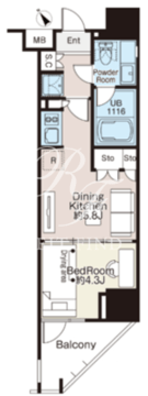 ベルファース大森サウス 1203 間取り図