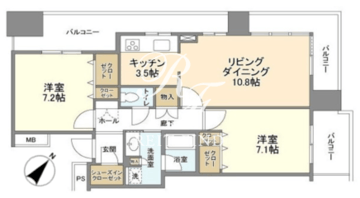 リガーレ日本橋人形町 2201 間取り図