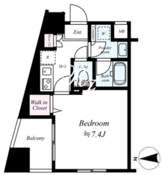 ログ東日本橋 901 間取り図