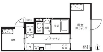 ミオテゾーロ哲学堂カーザ 202 間取り図