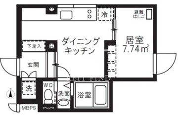 ミオテゾーロ哲学堂カーザ 201 間取り図