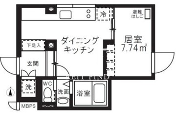 ミオテゾーロ哲学堂カーザ 301 間取り図