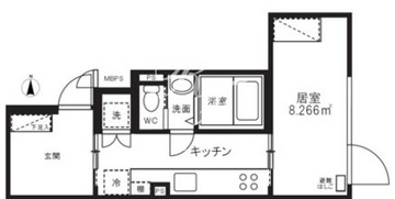 ミオテゾーロ哲学堂カーザ 302 間取り図