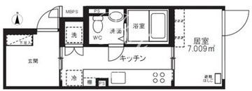 ミオテゾーロ哲学堂カーザ 402 間取り図