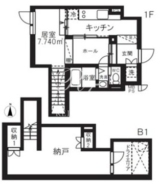 ミオテゾーロ哲学堂カーザ 104 間取り図